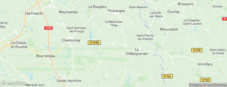 Mouilleron-en-Pareds, France Map