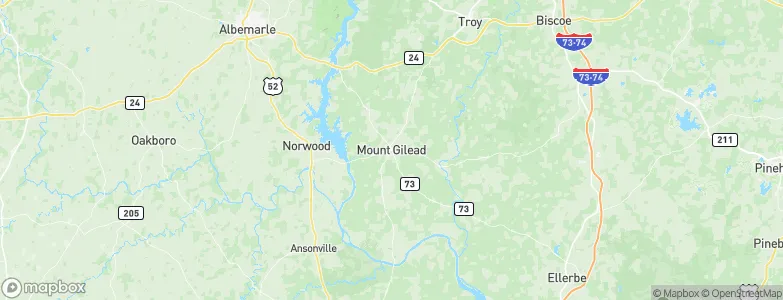 Mount Gilead, United States Map