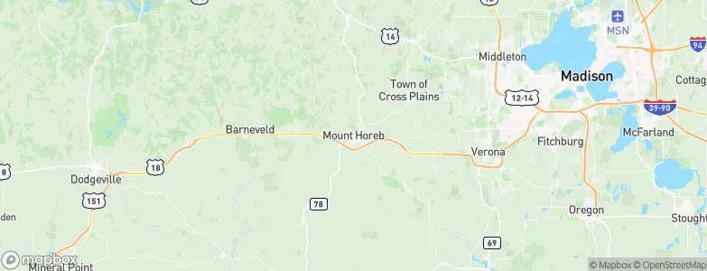Mount Horeb, United States Map