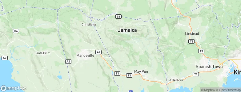 Mount Nebo, Jamaica Map