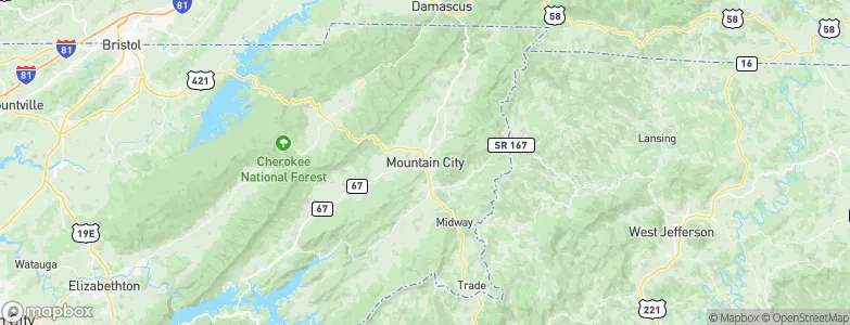 Mountain City, United States Map