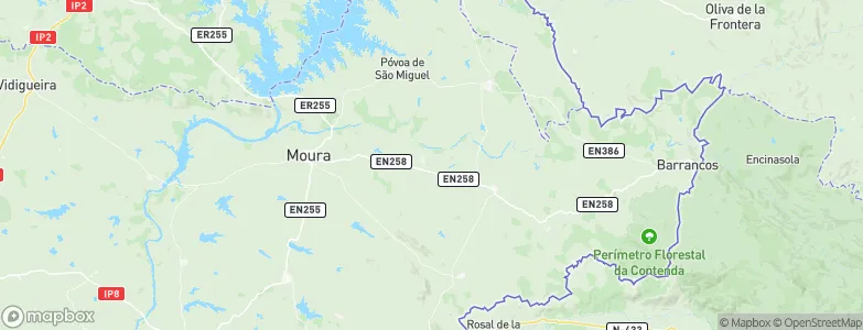 Moura Municipality, Portugal Map