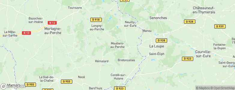Moutiers-au-Perche, France Map