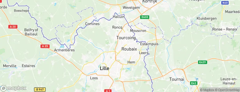 Mouvaux, France Map