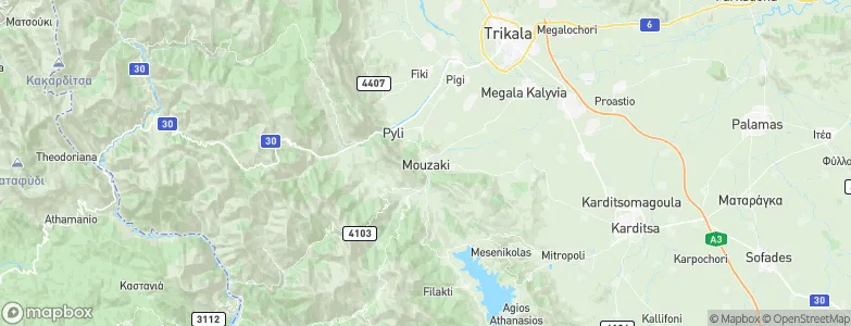 Mouzaki, Greece Map