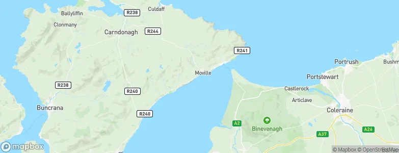 Moville, Ireland Map