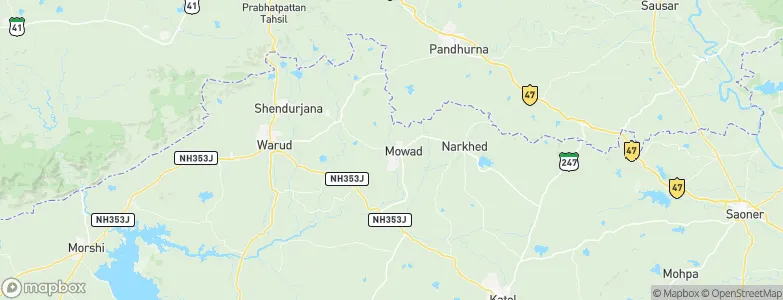 Mowād, India Map