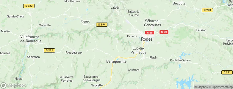 Moyrazès, France Map