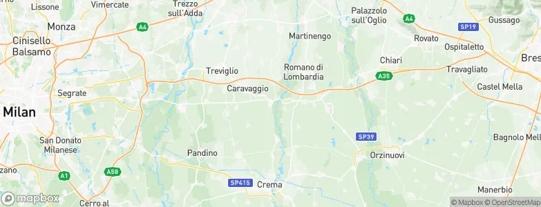Mozzanica, Italy Map