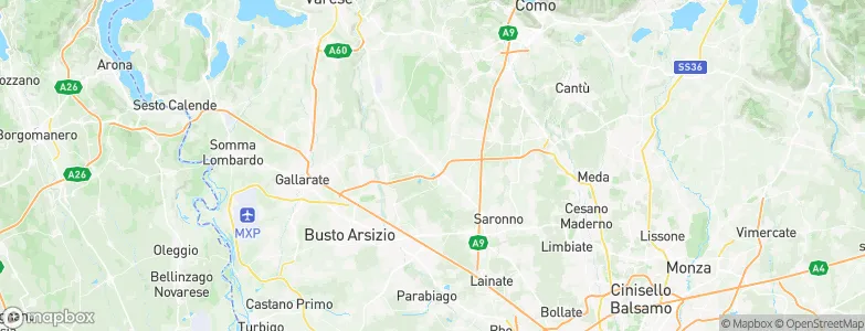 Mozzate, Italy Map