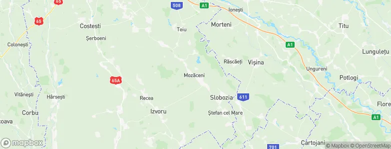 Mozăceni, Romania Map