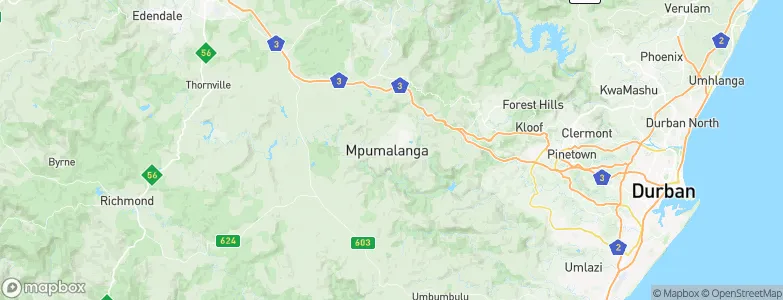 Mpumalanga, South Africa Map