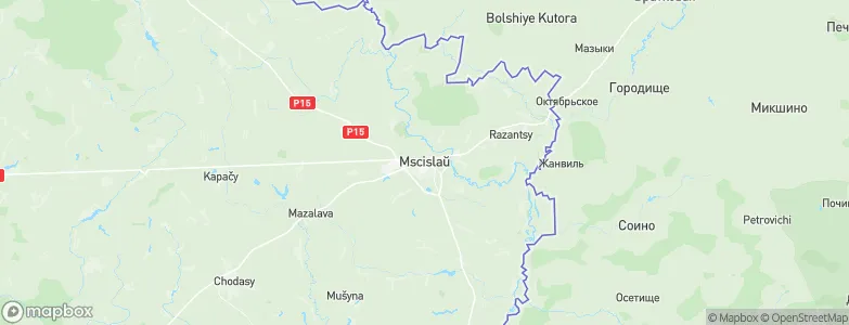 Mstsislaw, Belarus Map
