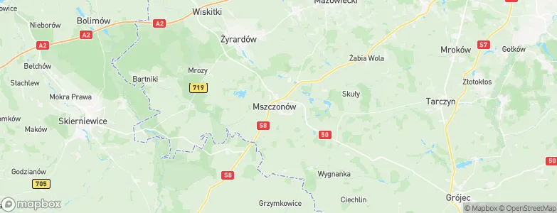 Mszczonów, Poland Map