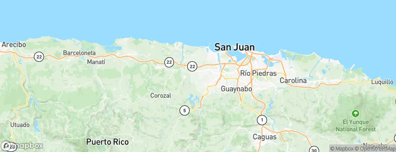 Mucarabones, Puerto Rico Map