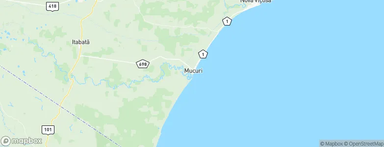Mucuri, Brazil Map