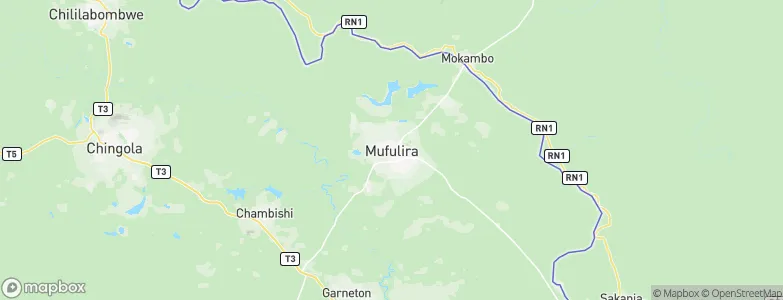 Mufulira, Zambia Map