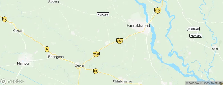 Muhammadābād, India Map