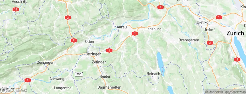 Muhen, Switzerland Map