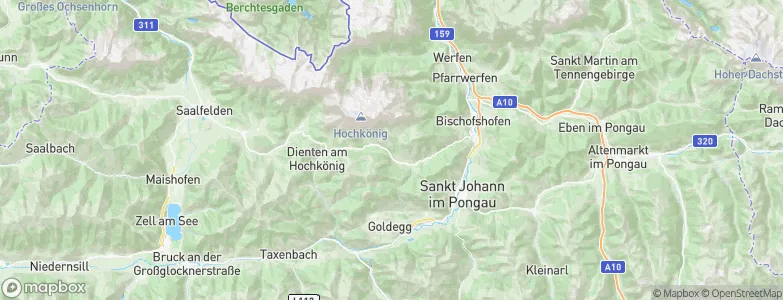 Mühlbach am Hochkönig, Austria Map