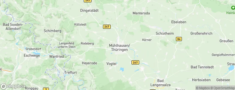 Mühlhausen, Germany Map