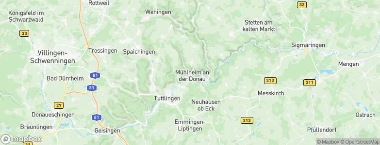 Mühlheim an der Donau, Germany Map