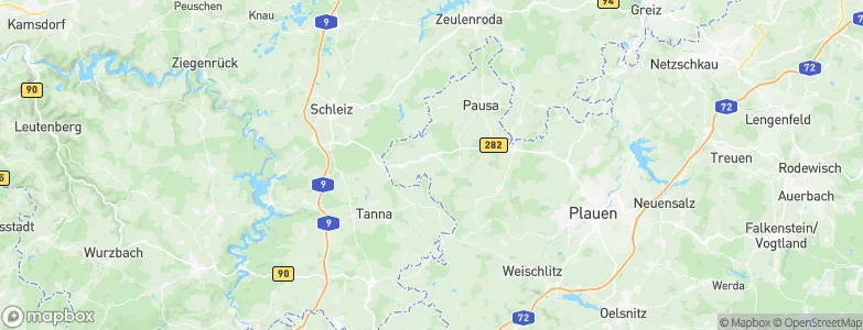 Mühltroff, Germany Map