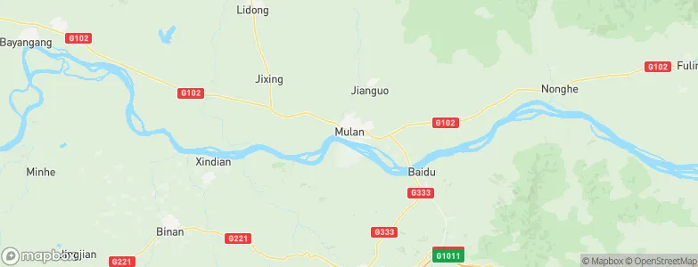 Mulan, China Map