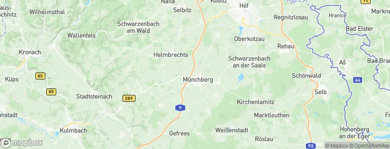 Münchberg, Germany Map