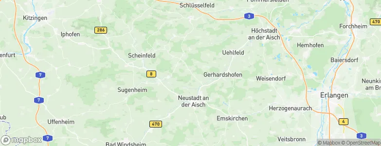 Münchsteinach, Germany Map
