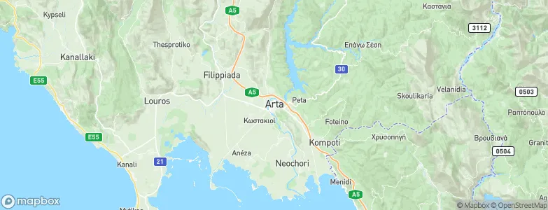 Municipality of Arta, Greece Map