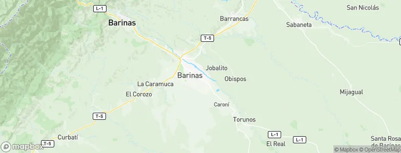 Municipio Barinas, Venezuela Map