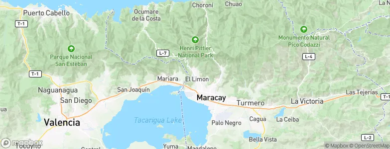 Municipio Mario Briceno Iragorry, Venezuela Map