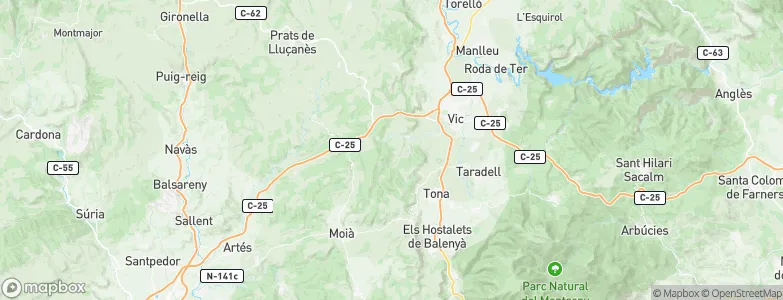 Muntanyola, Spain Map