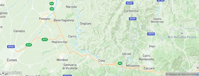 Murazzano, Italy Map