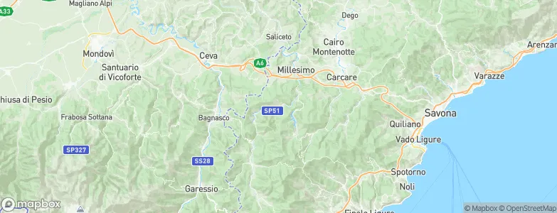 Murialdo, Italy Map