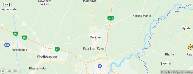 Muridke, Pakistan Map