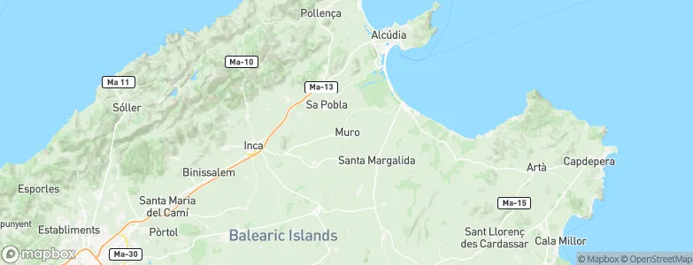 Muro, Spain Map
