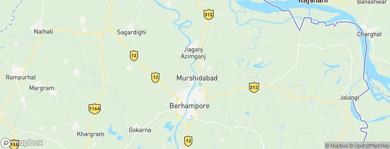 Murshidābād, India Map
