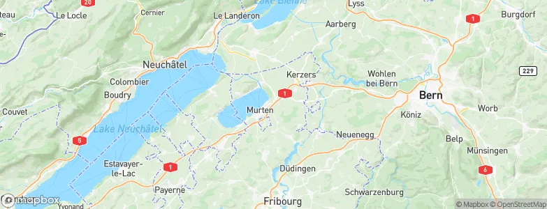 Murten/Morat, Switzerland Map