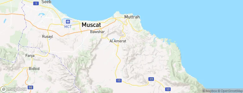 Muscat Governorate, Oman Map