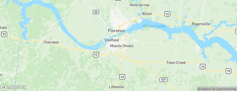 Muscle Shoals, United States Map