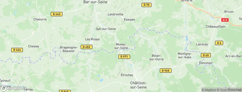 Mussy-sur-Seine, France Map