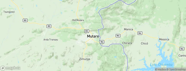 Mutare, Zimbabwe Map