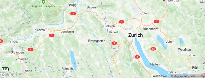 Mutschellen, Switzerland Map