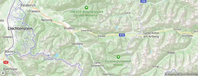 Mutten, Austria Map