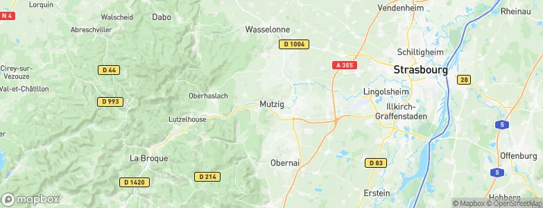 Mutzig, France Map