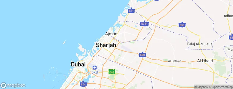 Muwafjah, United Arab Emirates Map
