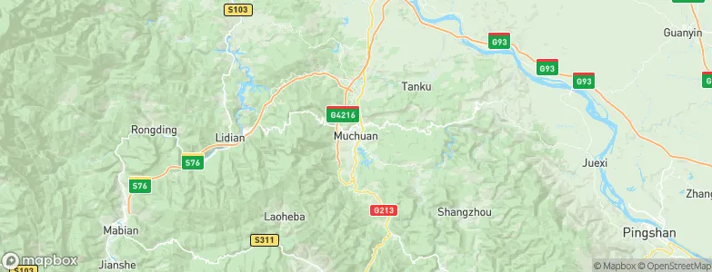 Muxi, China Map