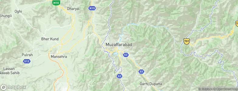 Muzaffarabad, Pakistan Map